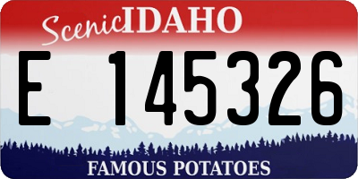 ID license plate E145326