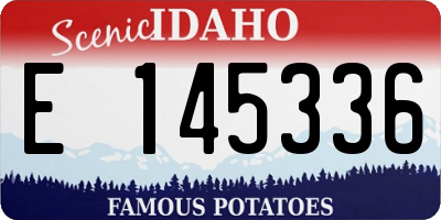 ID license plate E145336