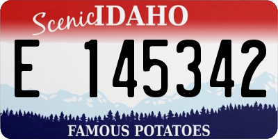 ID license plate E145342