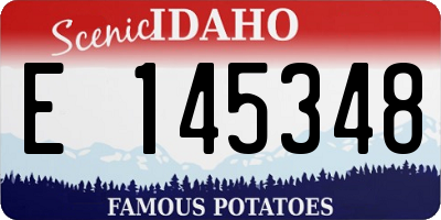 ID license plate E145348
