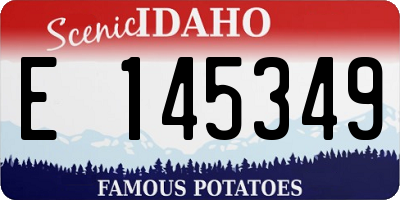 ID license plate E145349