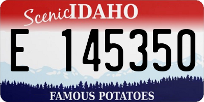 ID license plate E145350