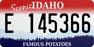 ID license plate E145366