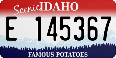 ID license plate E145367