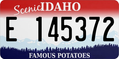 ID license plate E145372