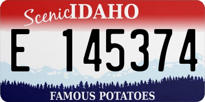 ID license plate E145374