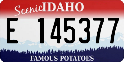 ID license plate E145377