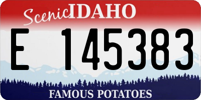 ID license plate E145383