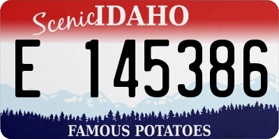 ID license plate E145386