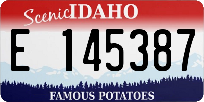 ID license plate E145387