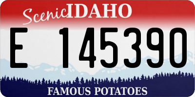 ID license plate E145390
