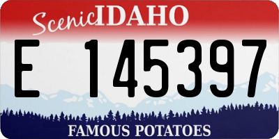ID license plate E145397