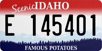 ID license plate E145401