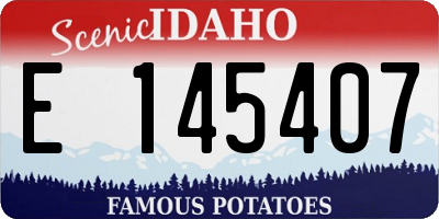 ID license plate E145407