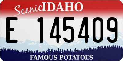 ID license plate E145409