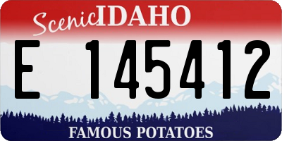 ID license plate E145412