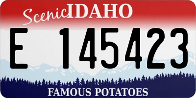 ID license plate E145423