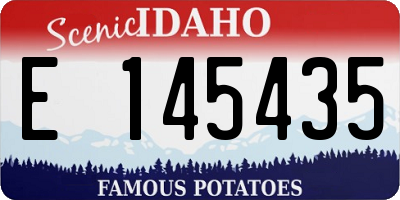 ID license plate E145435