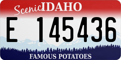 ID license plate E145436