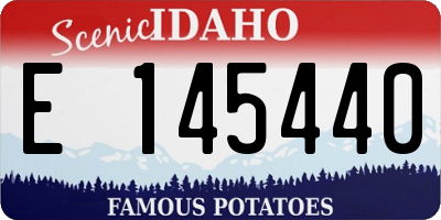 ID license plate E145440