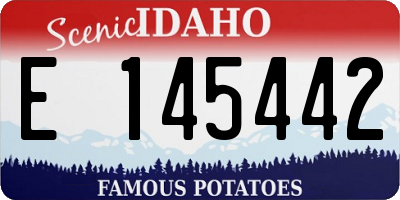 ID license plate E145442