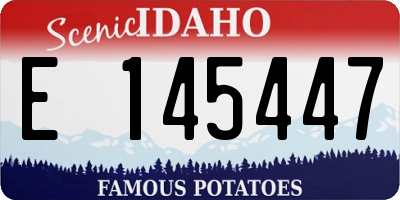 ID license plate E145447
