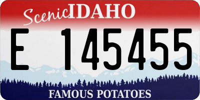 ID license plate E145455