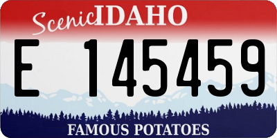 ID license plate E145459