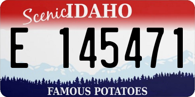 ID license plate E145471