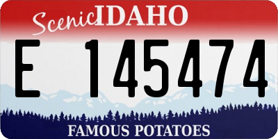ID license plate E145474