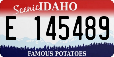 ID license plate E145489
