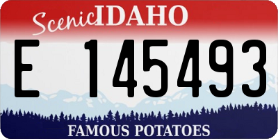 ID license plate E145493