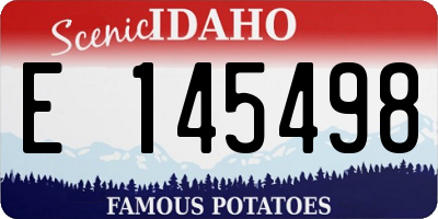 ID license plate E145498