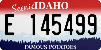 ID license plate E145499
