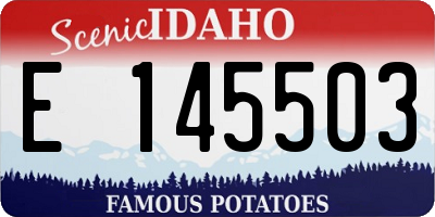 ID license plate E145503