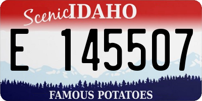 ID license plate E145507