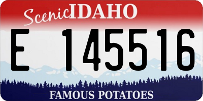 ID license plate E145516