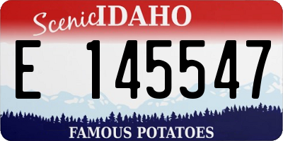 ID license plate E145547