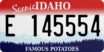 ID license plate E145554