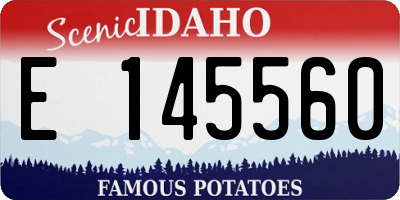 ID license plate E145560