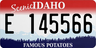 ID license plate E145566