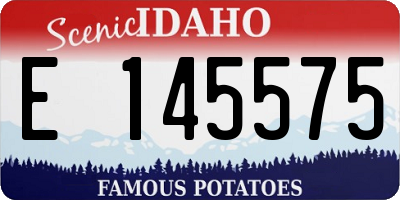 ID license plate E145575
