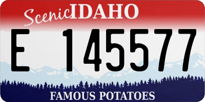 ID license plate E145577