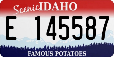 ID license plate E145587