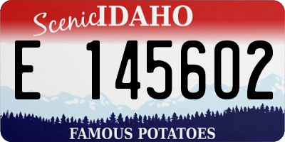 ID license plate E145602