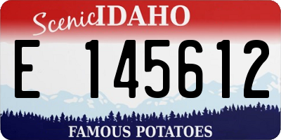 ID license plate E145612