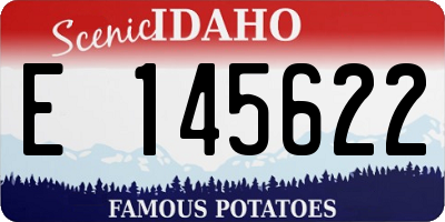 ID license plate E145622
