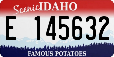 ID license plate E145632