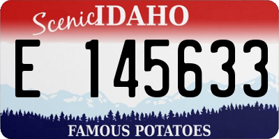 ID license plate E145633