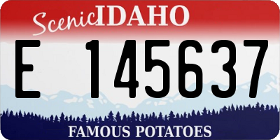 ID license plate E145637